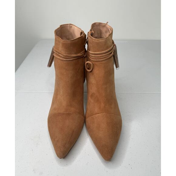 NEW Loeffler Randall Ange Bootie, Camel Brown Suede with Tassels, Size 9.5 - Picture 3 of 10